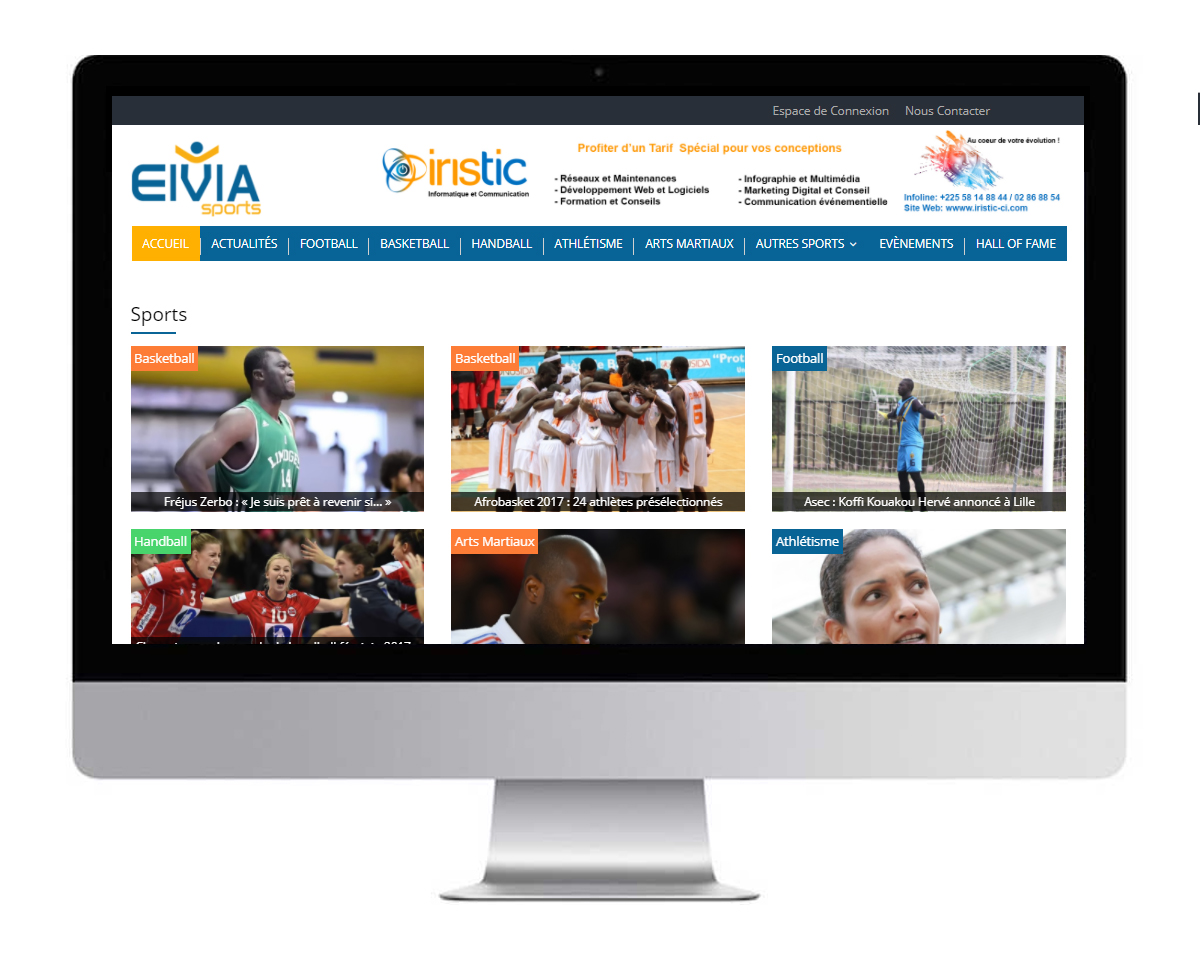 Site Web Eivia Sports